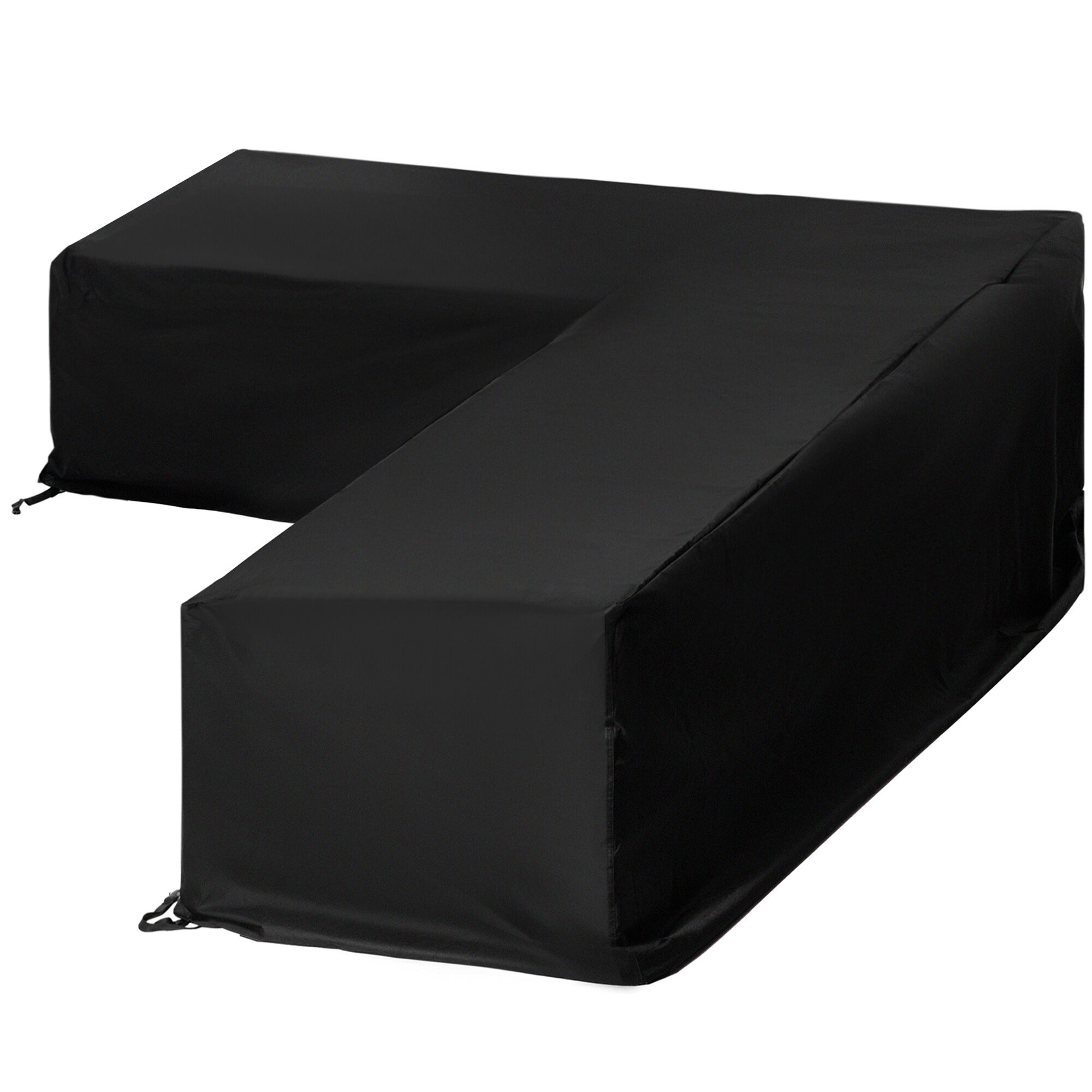 Outsunny Funda Protectora para Muebles de Jard&iacute;n en Forma de L Cubierta para Sof&aacute;s Exterior con Hebillas de Tracci&oacute;n Tela Oxford 600D Impermeable 260x76x82 cm Negro, , large Imagen numero 1