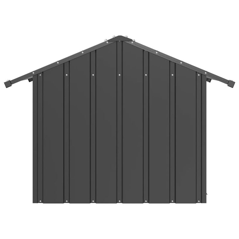 vidaXL Caseta para perros con techo acero galvanizado thumbnail