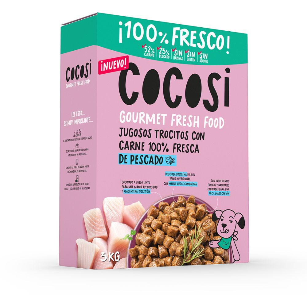 Cocosi Comida semih&uacute;meda para perros sabor pescado 3kg, , large Imagen numero 2