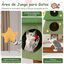 COSTWAY &Aacute;rbol de Navidad para Gatos, 162 cm Torre para Gatos Navide&ntilde;o con 3 Condominios, Rascador de Sisal, Bolas Colgantes, Adorno de Estrella, Funda de Felpa Teddy Extra&iacute;ble, &Aacute;rbol Rascador Gato, , large indicador imagen numero 4