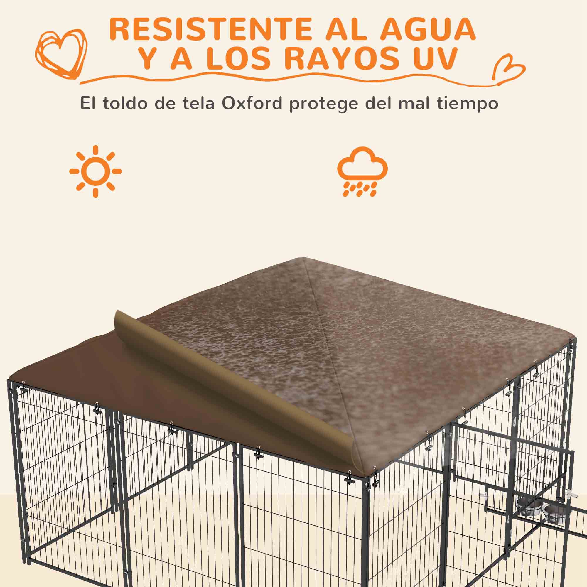 PawHut Perrera con Toldo para perros, , large Imagen numero 5