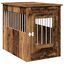 vidaXL Jaula para perros madera ingeniería madera vieja 64,5x80x71 cm, , large indicador imagen numero 6
