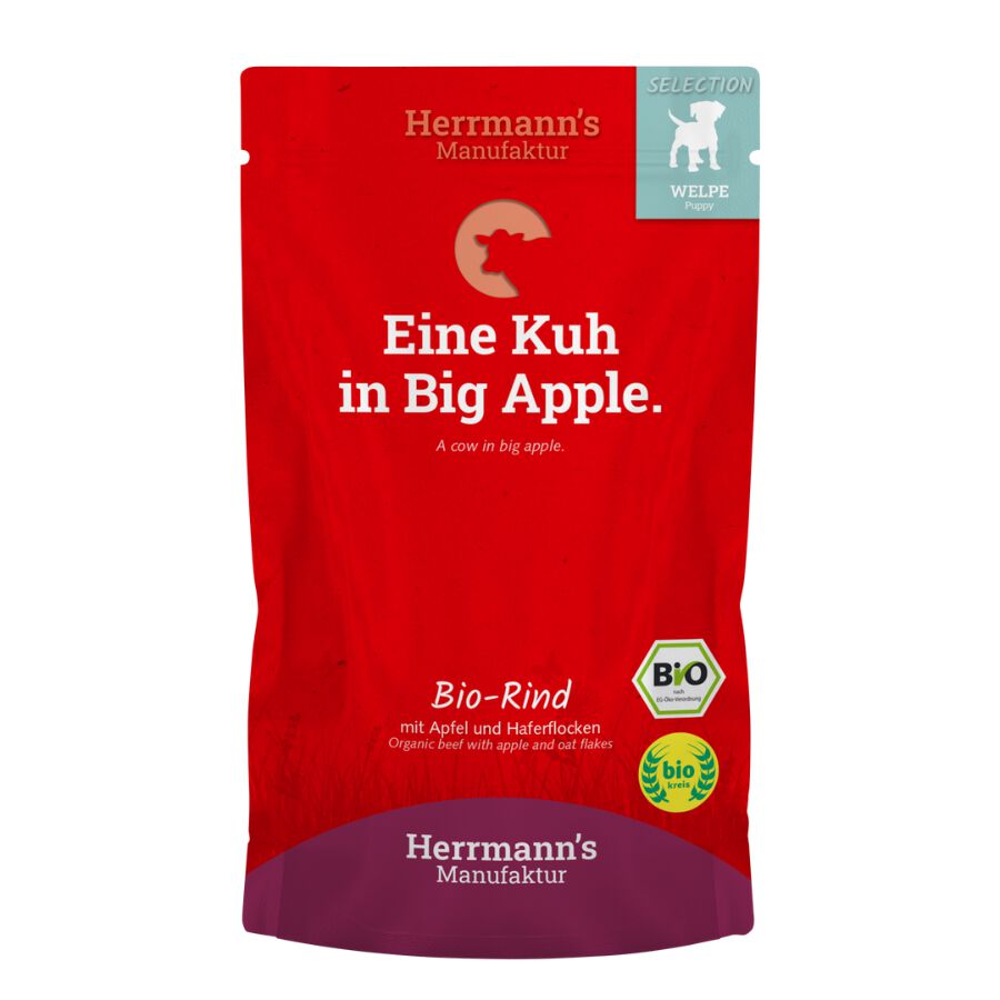 Selection Puppy BIO Ternera con manzana y copos de avena 6 x 800g, , large Imagen numero 3