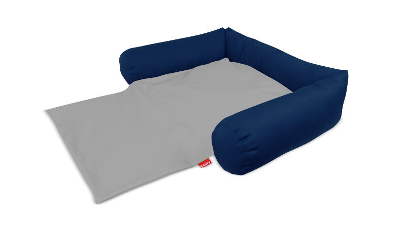 Gauty Cama para Perros y Gatos  Tela de sarga - Azul oscuro y gris, , large Imagen numero 1
