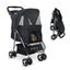 Mobiclinic Carrito para perros Ruedas con freno y 360º 3 accesos Con toldo Cesta almacenaje y portavasos Negro, , large indicador imagen numero 1