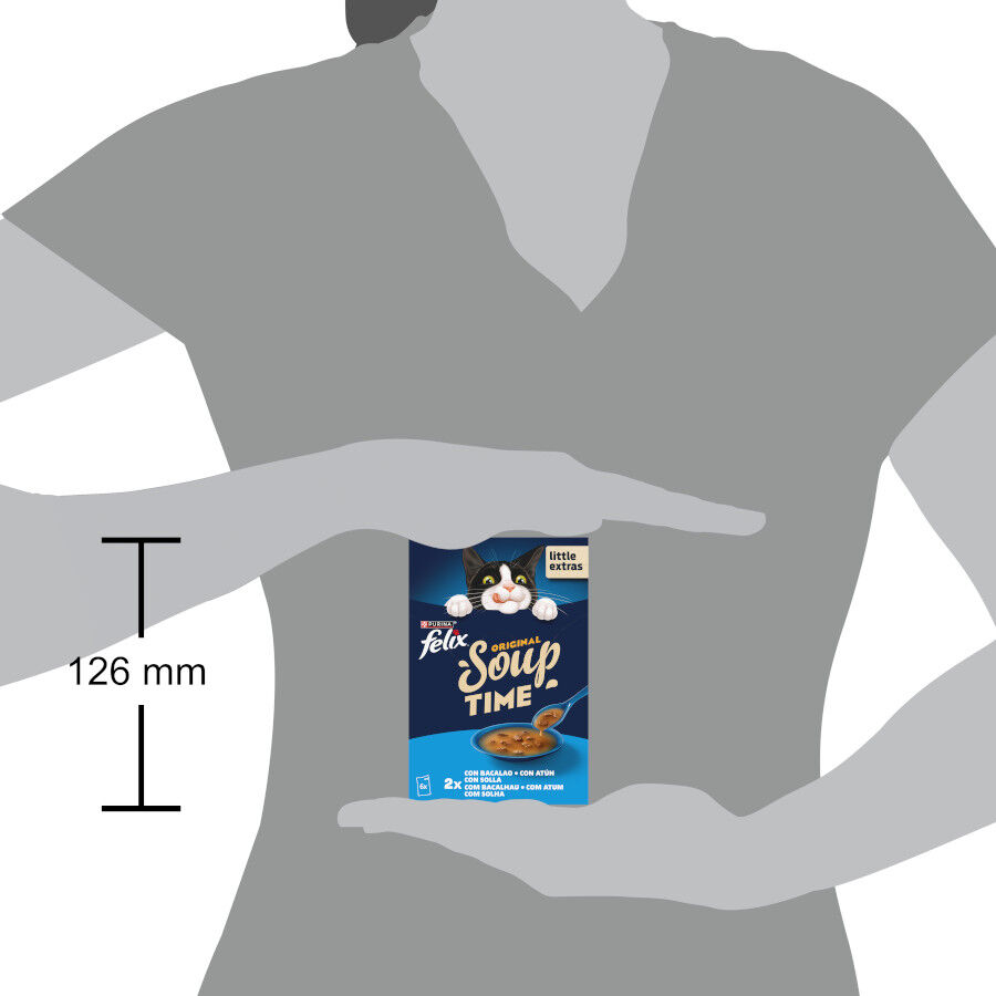 6 x 48 g Felix Cat Sopa de Bacalao At&uacute;n y Solla para gatos, , large Imagen numero 4