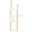vidaXL Rascador para gatos con postes de sisal crema 166 cm, , large indicador imagen numero 3