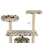 Rascador con poste de sisal color Beige Huellas, , large image number null
