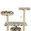 VidaXL Rascador con poste de sisal color Beige Huellas, , large indicador imagen numero 4