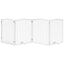 vidaXL Puerta para perros plegable 4 paneles madera álamo blanca 320cm, , large indicador imagen numero 3