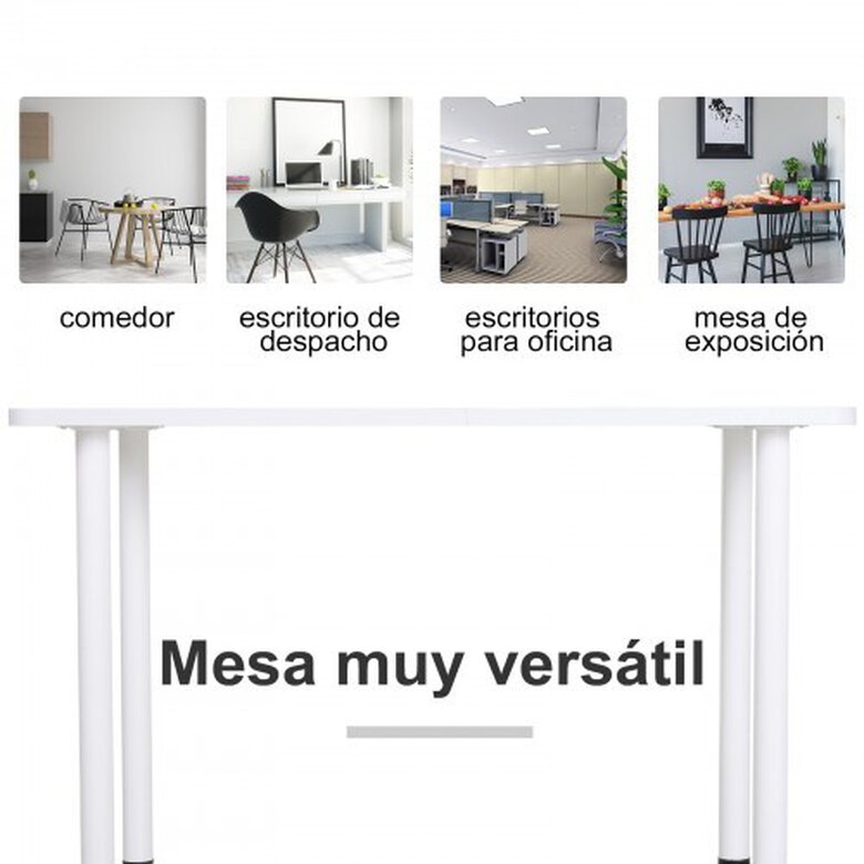 Mesa auxiliar de madera Homcom color Blanco, , large image number null
