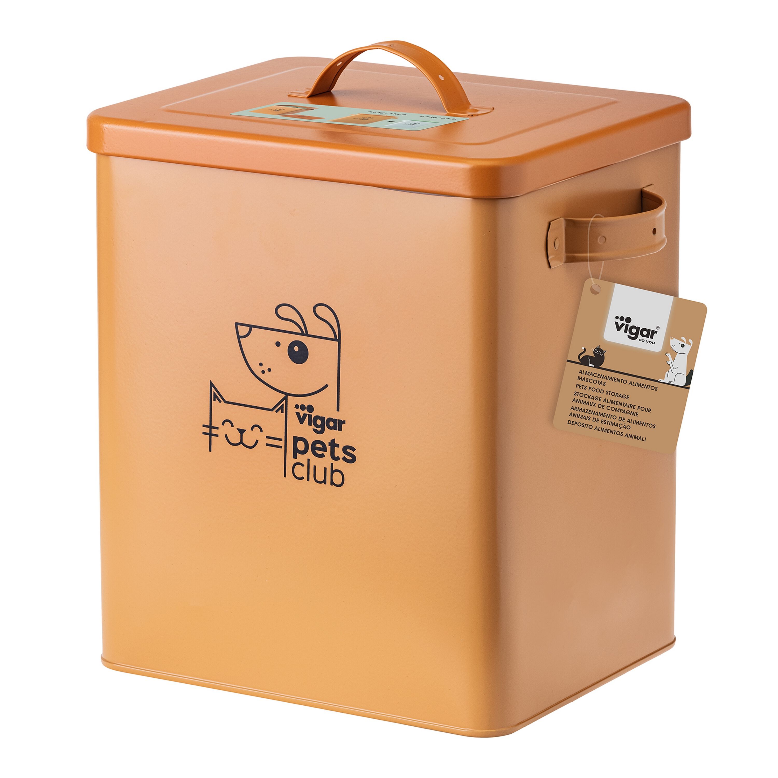 Vigar Pets Club Contenedores de metal pequeño y grande para perros thumbnail