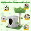 Nobleza - Árbol Rascador para Gatos de Tocón, Torre para Gatos Árbol para Gatos Estable de Varios Niveles con Cueva Dos Bolas, Tree Stump para 1-3 Gatos Medianos, 40x30x53 cm, , large indicador imagen numero 4