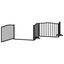 vidaXL Puerta para perros plegable 4 paneles madera álamo negra 320 cm, , large indicador imagen numero 9