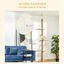 PawHut Árbol para Gatos del Suelo al Techo 43x27x228-260 cm Torre para Gatos con Altura Ajustable 4 Plataformas Espaciosas y Poste de Sisal Marrón, , large indicador imagen numero 5