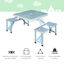 Outsunny Mesa Maleta de Camping Plegable Portátil con 4 Asientos y Agujero para Sombrilla, , large indicador imagen numero 5