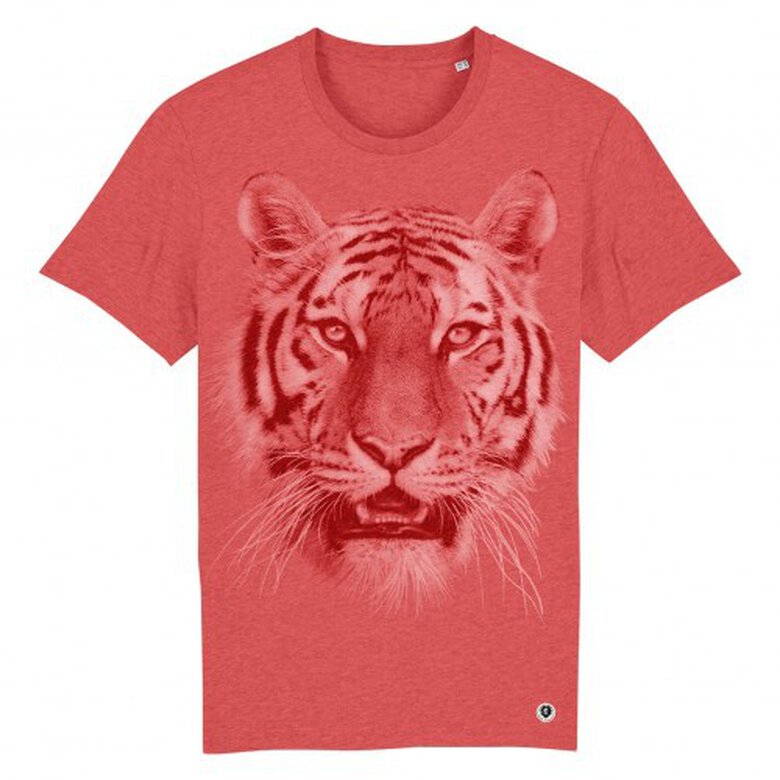 Camiseta Cara Tigre Monocromática color Rojo, , large image number null