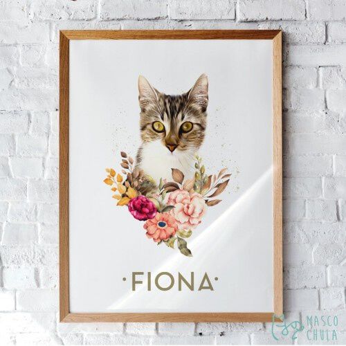 Mascochula spring retrato realista personalizado en digital con tu mascota thumbnail