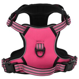 VidaXL Arnés con bandas reflectantes ajustables rosa para perros