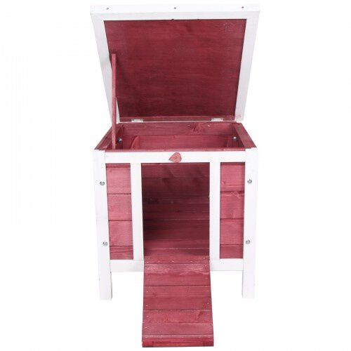 PawHut Conejera De Madera Color Rojo thumbnail