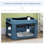 PawHut Transportín Mochila para Perros y Gatos Bolsa Portátil y Plegable para Mascotas Transportador para Perros con 3 Puertas y Cojín Suave 60x42x42 cm Azul, , large indicador imagen numero 9