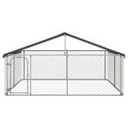 VidaXL Perrera Exterior Plateada para perros, , large image number null