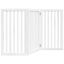 vidaXL Puerta para perros plegable 3 paneles madera álamo blanca 150cm, , large indicador imagen numero 1