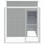 vidaXL Gallinero con corral acero galvanizado gris claro 165x251x181cm, , large indicador imagen numero 3