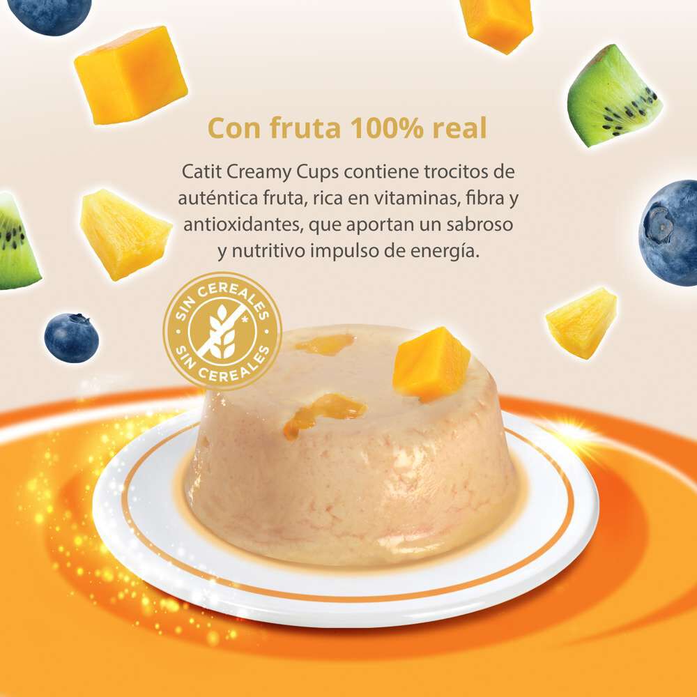 Catit Creamy Cups, At&uacute;n, Pollo y Ar&aacute;ndano, 4x25g, , large Imagen numero 4