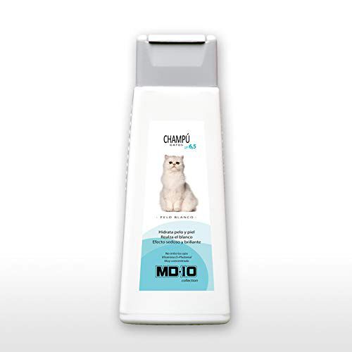 MD-10 COLLECTION Champú para Gatos de Pelo Blanco