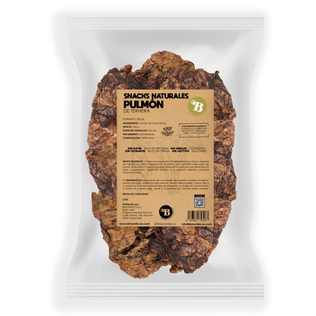 BIMORDISCOS Pulmón de Ternera para Perros thumbnail