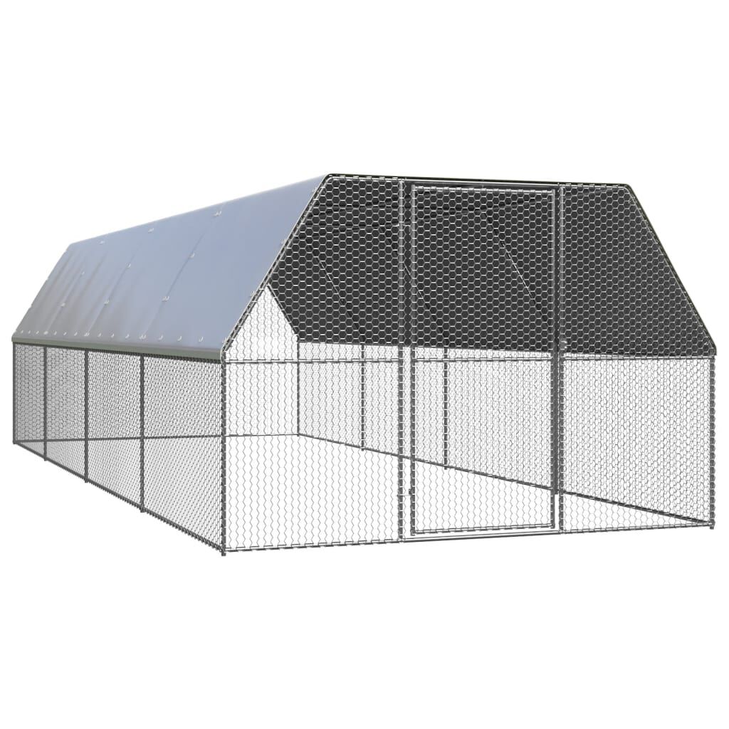 vidaXL Jaula gallinero de acero galvanizado 3x12x2 m, , large Imagen numero 44