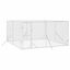vidaXL Perrera de exterior acero galvanizado plateado 4x4x2 m, , large indicador imagen numero 2
