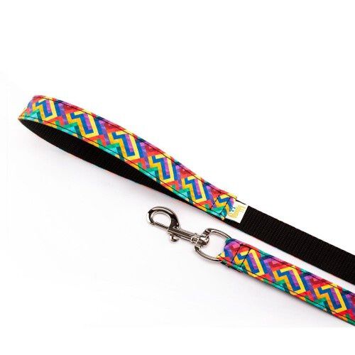 Pamppy pixel correa de algod&oacute;n y poli&eacute;ster multicolor para perros, , large Imagen numero 2