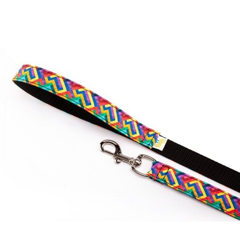 Pamppy pixel correa de algodón y poliéster multicolor para perros, , large image number null