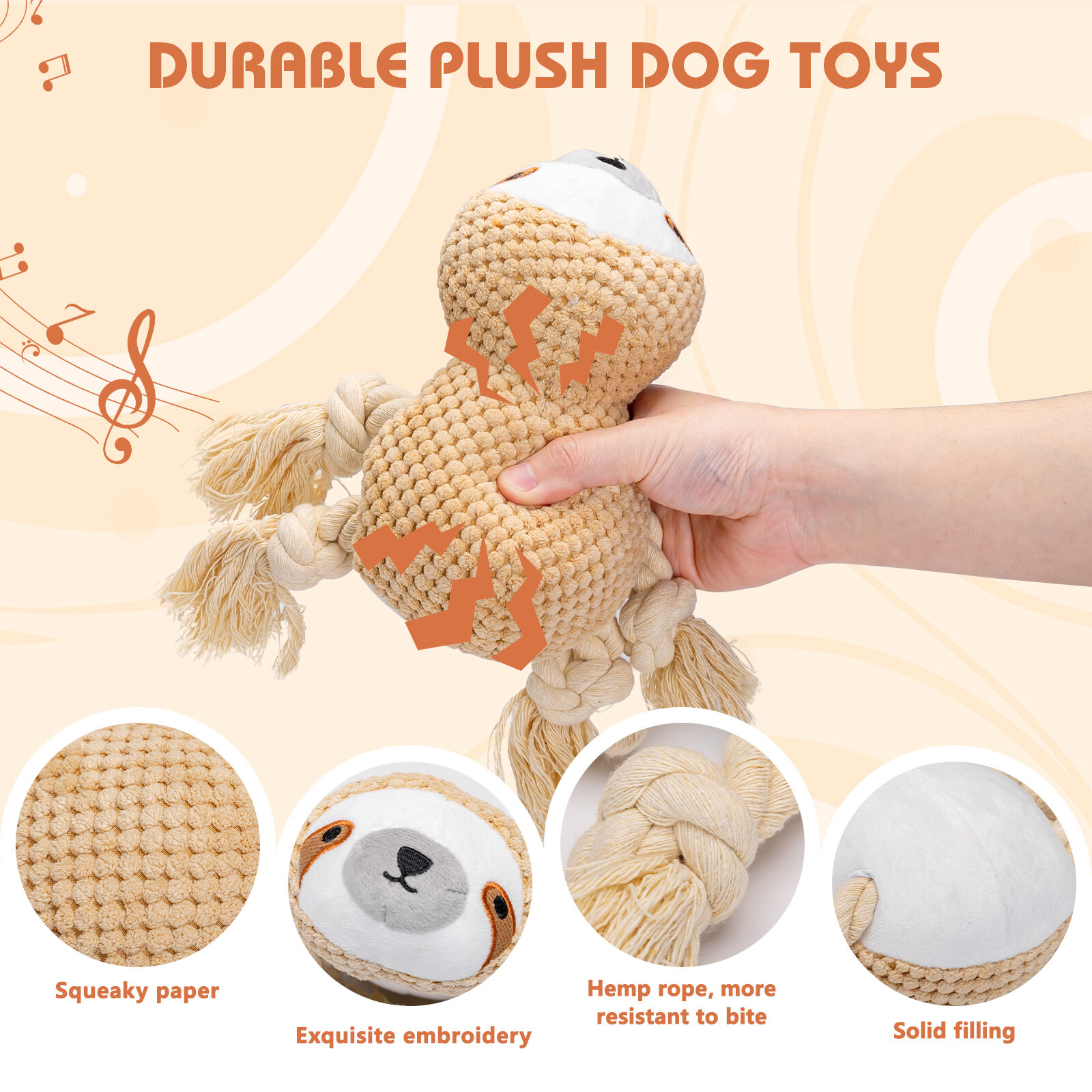 Nobleza Juguetes De Peluche Con Sonido para perros thumbnail