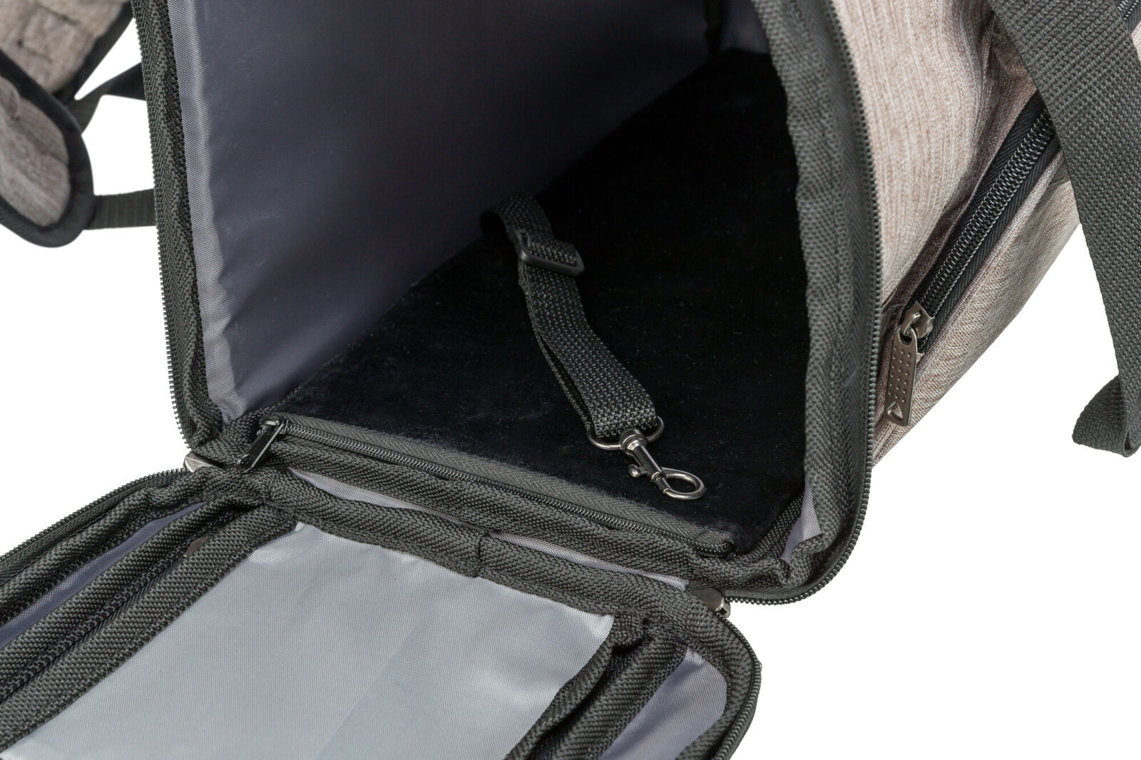 Mochila Shiva, 41 &times; 30 &times; 21 cm, marr&oacute;n/beige, , large Imagen numero 4