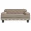 vidaXL Cama para perros de cuero sintético color capuchino 90x53x30 cm, , large indicador imagen numero 6