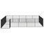 vidaXL Corralito para perros con 4 paneles acero galvanizado negro, , large indicador imagen numero 8
