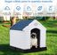COSTWAY Casa para Perros de Plástico para Jardín Interior y Exterior Caseta para Perro con Suelo Elevado M, , large indicador imagen numero 4