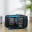 PawHut Parque Plegable para Perros y Gatos de 8 Paneles Parque de Juego para Mascotas con Bolsa de Transporte Recinto Portátil para Conejos Conejillos de Indias Ø154x76 cm Azul, , large indicador imagen numero 12