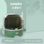PawHut Arenero para Gatos con Cubierto Caja de Arena para Gatos en Forma de Cápsula Espacial con 2 Bandejas Extraíbles y Pala 52x60x42 cm Verde, , large indicador imagen numero 4