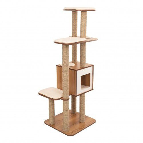 Vesper 52063 high base oak cat furniture 2025