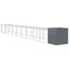 vidaXL Gallinero con corral acero galvanizado gris 110x1017x110 cm, , large indicador imagen numero 4