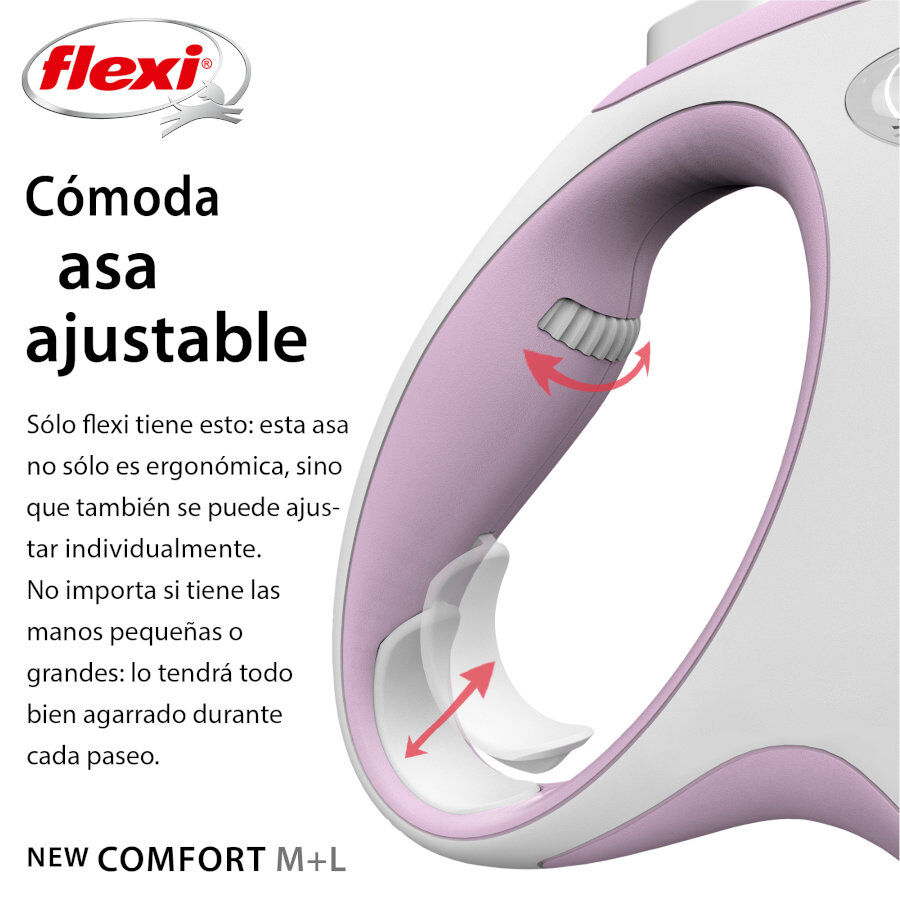 Flexi New Comfort Correa Extensible Rosa para perros thumbnail