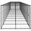 Vidaxl perrera con puertas de bisagra negro para perros, , large indicador imagen numero 18