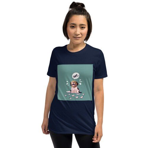 Mascochula camiseta mujer melasuda personalizada con tu mascota azul marino thumbnail