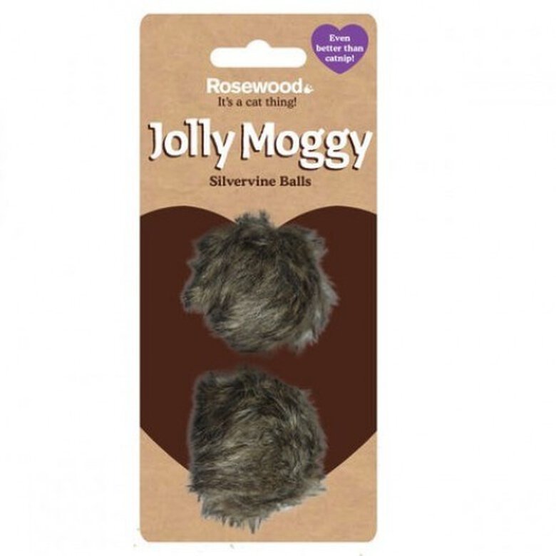Pack 2 pelotas de pelo Jolly Moggy para gatos color Marrón, , large image number null