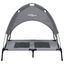 vidaXL Cama para perros con dosel antracita tela oxford y acero, , large indicador imagen numero 7