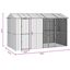 vidaXL Jaula para Aves Antracita 645 x 310 x 247 cm Acero galvanizado, , large indicador imagen numero 35